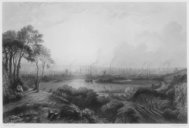 Manchester, von Kersal Moor, aus dem Bild in der Königlichen Sammlung